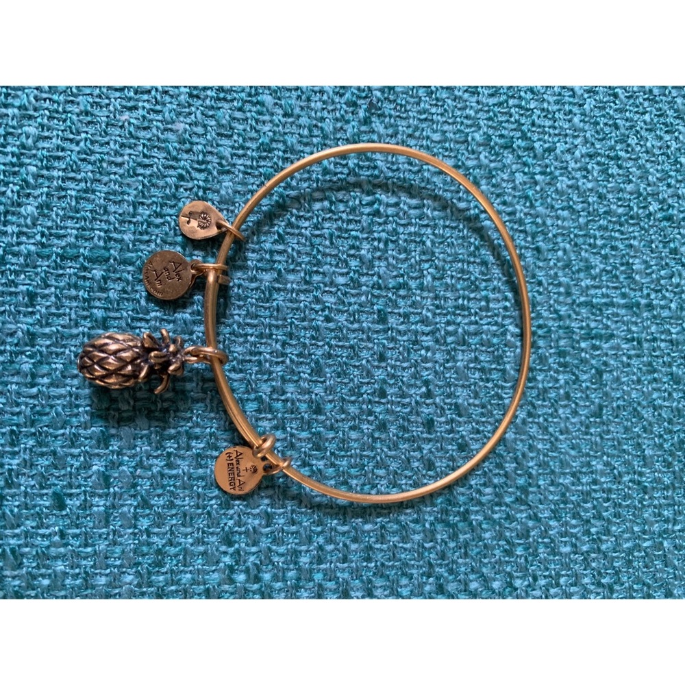 Alex and Ani Rafaelian gold pineapple bracelet